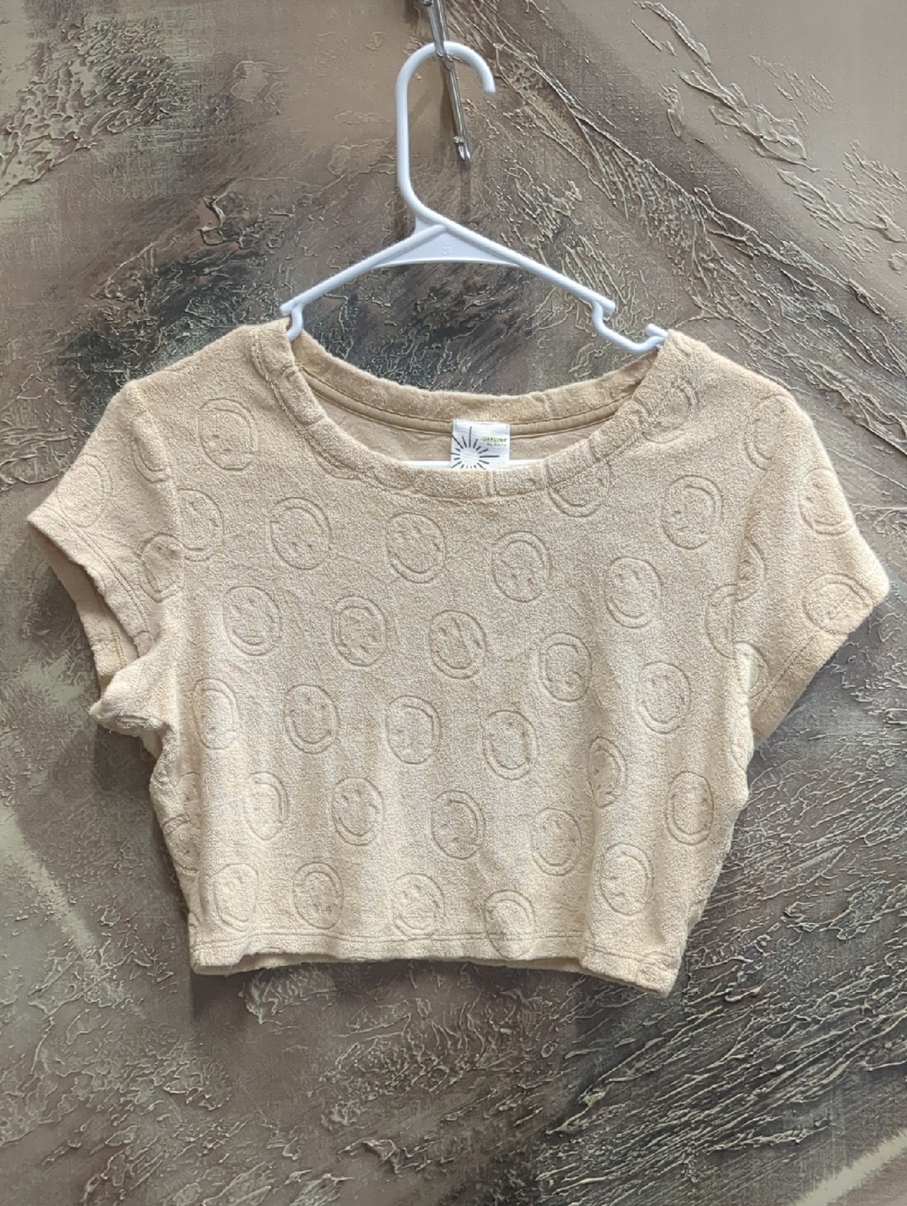 ⚡️ RAVE READY ⚡️ Aerie Offline Smiley Terry Crop - Festival & Streetwear - S
